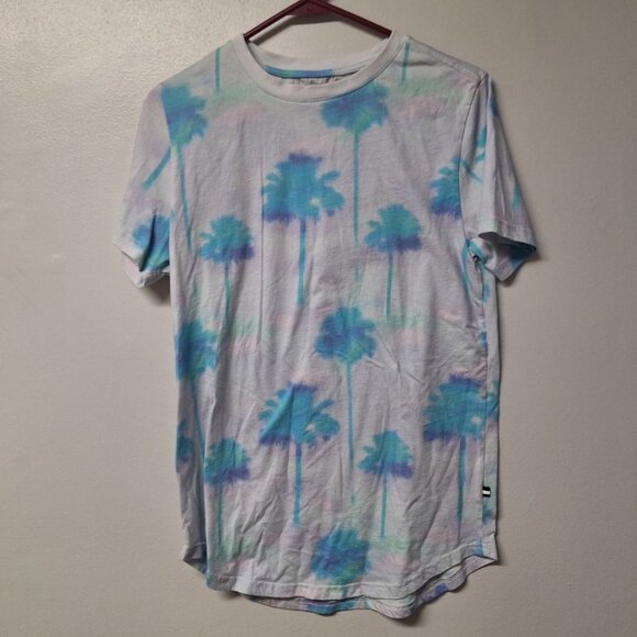 Edgar + Ash Tee Shirt Palm Trees Tie Dye Short Sleeve Womens Small Watercolor - Picture 7 of 7